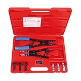 AMPRO T75632 10 1/2-Inch Heavy Duty Replaceable Tip Circle Pliers Set [並行輸入品]