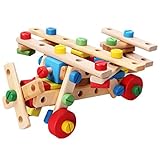 Happy Cherry 子供の知育玩具！木製組み立て玩具 アラジン子供の取り外し可能な木製おもちゃ