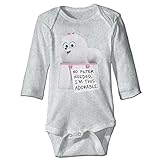 NINKI ベビー服 おしゃれ ペット ポメラニアン 長袖 カバーオール 6ヶ月~24ヶ月 100%コットン 出産祝い Size 6 M グレー