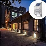 LEDセンサーライト INorton ソーラーライト 自動点灯 電気代不要 屋外照明 高輝度 IP44防水 防犯用 玄関ライト (ステンレス製, 昼白色)