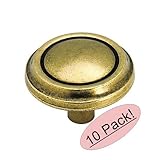 Amerock BP989-R1 Windham Regency Brass Round Cabinet Hardware Knob 1-3/8" Diameter - 10 Pack [並行輸入品]