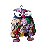 エスニックスタイル手作りの特別キッズリュックかわいいフクロウ気まぐれなバックパックブルー