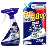 ルックプラス バスタブクレンジング 銀イオンプラス 本体500ml+ 詰め替え800ml 香りが残らないタイプ まとめ買い お風呂 洗剤 こすらず一撃洗浄!