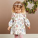 子供服 ベビー服 女の子 長袖ワンピース クラッシックドレス チュニック 花柄 インナー カントリー 70cm 80cm 90cm 100cm 110cm 120cm DB3633【dave&bell