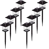 GreenLighting Solar Path Lights - LED Pathway Lights (Black w/ Gold-Tone, 8 Pck) [並行輸入品]