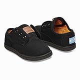 【TOMS】トムス PASEOS BLACK ON BLACK CANVAS キッズ/ベビースリッポン 10002654 (T5(12cm)) [並行輸入品]