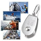 回転アイロープ滑車 ステンレススチール シングルプーリーブロック シングル滑車 304ステンレス製 M25