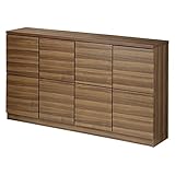 スクエア扉キャビネット ステラストレージ 8枚扉 ウォールナット柄