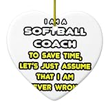 Zazzle FunnyソフトボールCoach Tシャツとギフトセラミックオーナメント Heart cc766fe5-06f3-9f0d-7c8a-c63a4786ef9b