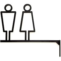 Amazon トイレ 案内 木製 プレート トイレ標識 トイレマーク お手洗い Toilet おしゃれ かわいい シンプル デザイン 看板 インテリア 賃貸 ドア 扉 標識 サイン 文房具 オフィス用品