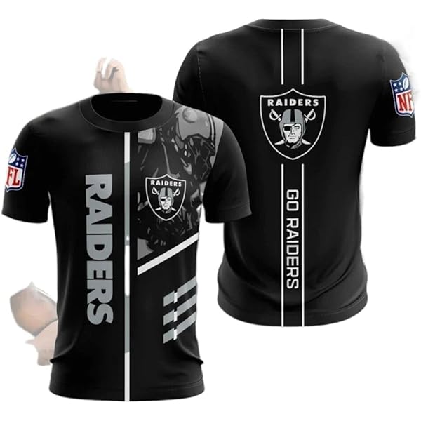 NFL プリントTシャツ 半袖 大判 1996年 オークランドレイダース 黒 L