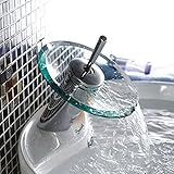 Beho-銅ラウンド ガラス滝の洗面器の蛇口のミキサー タップ