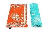 La Millou - Muslin Swaddle Blanket - Soft & Delicate (SKULL ORANGE + TORQUOISE) by La Millou