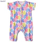 オーシャンアンドグラウンド｜ベビー肌着半袖ロンパース｜バルーン柄｜ピンク