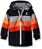 London Fog Baby Chest Stripe Poly Lined Jacket Navy 24 Months [並行輸入品]