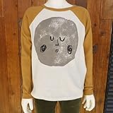 BOBO CHOSES(ボボ ショセス) MOON L/S T-SHIRTS Tシャツ (90-140) ロンT　 18-24month,wh×ms
