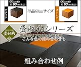単品 樹脂畳ユニット・ハイタイプ・ブラック、オレンジカラー 　2サイズ 2色有 特別 特価 樹脂　和モダン　収納 ボックス (60cm, ブラック)