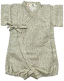 村信 絣風柄 甚平風ロンパス 80cm オフ 71627 日本製