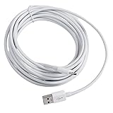 KKLM USB Type-C 電源ケーブル USB Type-C 電源ケーブル 5m ホワイト 電源供給専用 データ転送不可 長尺 充電用 安定給電 Type-C 対応機器 ノートPC スマホ タブレット ゲーム機 ACアダプター接続 家庭 オフィス 予備 延長に便利