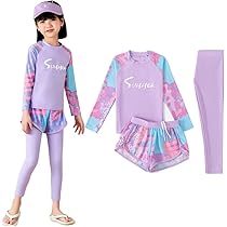 Amazon.co.jp: [Icyrain] 水着 女の子 ラッシュガード 3点セット