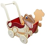 Fantasy Fields - Dinosaur Kingdom Thematic Kids Wooden Push Toy Cart | Imagination Inspiring Hand Cr