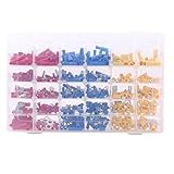 HKUN　絶縁圧着端子セット　480個セット　端子　絶縁キャップ　絶縁フェルール　収納ケース付属　三色