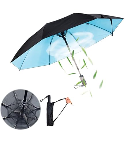 Amazon.co.jp: LEMMAN 2026新登場 折りたたみ日傘 扇風機付きの雨傘