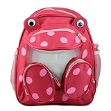 Weiyee Little Kid Smooth Tarps Pack Backpack Cute Lovely Solid Three Dimensional Frog Cartoon Animal