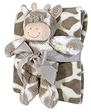 Stephan Baby Super-soft Coral Fleece Crib Blanket and Plush Toy Gift Set, Ginny Giraffe by Stephan B