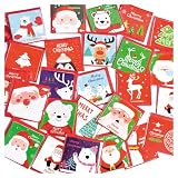 クリスマス カード グリーティングカード メッセージカード 二つ折り 年賀状 クリスマスツリー クリスマス飾り 雪だるま ポストカード 140枚セット