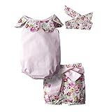 (ビッグエレファント) Big Elephant ノースリーブボディスーツ ショートパンツ 3点セット ベビー服 女の子 ピンク 0-18ヶ月 H86 (12-18ヶ月)