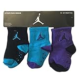 (ナイキ)NIKE JORDAN Baby ソックス 3足セット 紫黒 (6M~12M) [並行輸入品]
