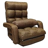 UNE BONNE(ウネボネ) ソファー ソファーベッド 合皮 折り畳み 座椅子 シングル 無段階リクライニング フロアソファ 低反発 折りたたみ コンパクト 一人掛け リクライニングチェア 可愛い 一人暮らし ブラウン