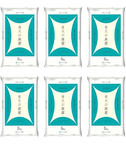 Amazon.co.jp: 【精米】無洗米 青森県産 青天の霹靂 30kg（5kg×6袋