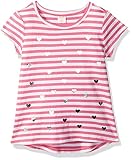 Gymboree Big Girls' Short Sleeve Printed Tee Pink/White S [並行輸入品]