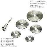 木アルミ切断用ディスク ドリルアクセサリー5枚 HSS ミニ丸鋸 [並行輸入品]