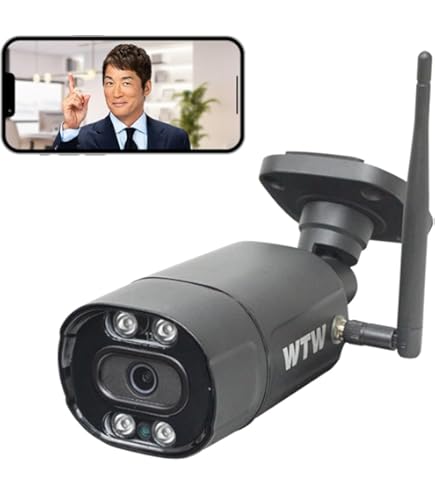 Amazon.co.jp: WTW 塚本無線 防犯灯カメラ 黒 500万画素 Par BD 8LED