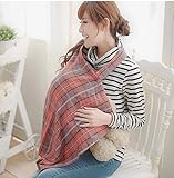 授乳ケープ エプロン タイプ ワイヤー入り 授乳 ケープ タータンチェック 柄 ナーシング カバー ショール お出かけ 便利 薄手 コットン 洗濯可 オールシーズン 使える 出産祝いにも20-48