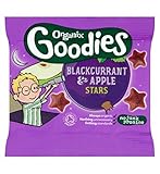 Organix Goodies Organic Fruit Stars Blackcurrant & Apple for Toddlers from 12+ Months 12g (Pack of 2