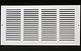 16 " W x 8 " HスチールReturnエアグリル – Sidewall and Cieling – HVACダクトカバー – [外側寸法: 17.75 " W x 9.75 " H ] 16