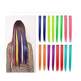 エクステ ,Richoose テ カラ 24色 ポイントウィッグ セット つけ毛 ストレート　ロング