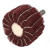 uxcell フラップホイール　 40mmx25x6mm ブラウン ラウンドシェイプ