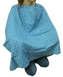 白井産業 日本製 授乳ケープ デニム調ダブルガーゼ ブルー水玉