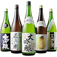 日本酒 5酒蔵の大吟醸飲み比べ一升瓶5本セット 1800ml&times;5本 大吟醸蔵酒 信濃屋甚兵衛大吟醸 蔵仕込み大吟醸 関娘大吟醸 新潟地酒大吟醸