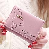 かわいいウサギの耳の女性の財布 (ピンク)