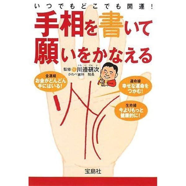 幸運を引き寄せる「手相」の書き方 : お金、恋愛、健康…開運　金運　運命　宝くじ お金、恋愛、健康… 幸運を引き寄せる「手相」の書き方 | 川邉研次 |本