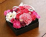 【フラワーギフト】 フラワーボックス カラー：ピンク　　誕生日プレゼント　ギフト　プレゼント　結婚祝い　結婚記念日