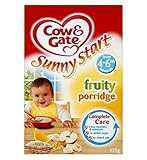 Cow & Gate Sunny Start Fruity Porridge from 4-6m onwards 125g (Pack of 2) - 4～6メートル以降の125グラムから牛＆ゲート日