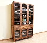 COUNTRY HOUSE(カントリーハウス) 食器棚 カップボード ガラスキャビネット ワトコダークKS-CB-14-WD