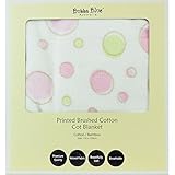 Bubba Blue Baby Girl's Spotty Dotty Pink Muslin Cot Blanket Cotton 110 x 120cm by Bubba Blue Austral